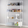 5 Tier Heavy Duty Wire Shelf Unit White 3000 lbs G6230