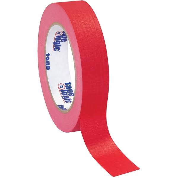 Red 1x22 x 60 Yard Roll Masking Tape (12 Roll/Case) M38971