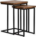 Solid Mango Wood and Iron Nesting Tables Z88107