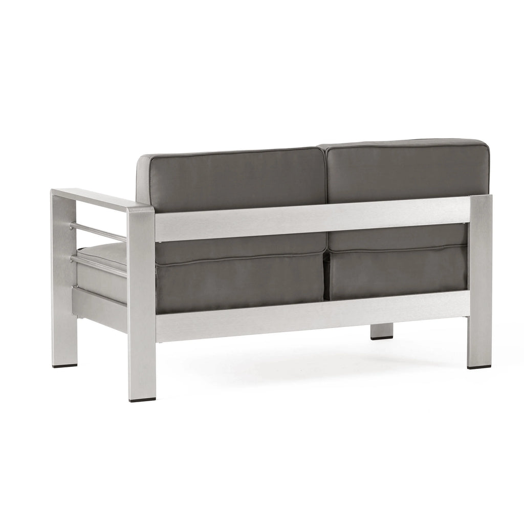 Outdoor Sofa and Chat Set with Lounges and Firepit E185123