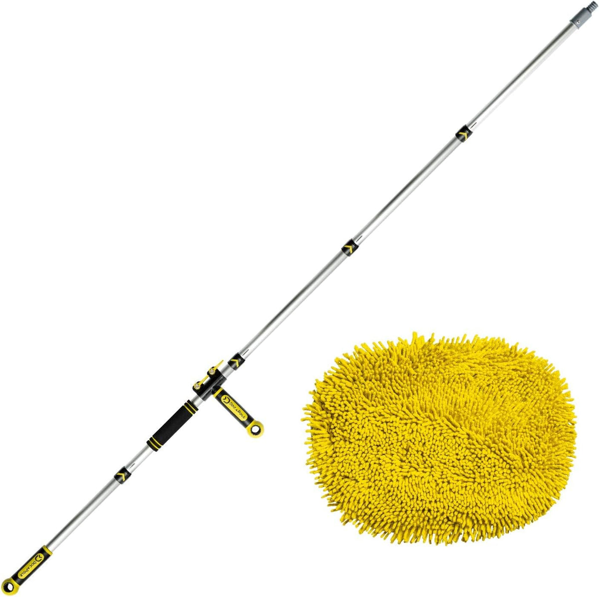 Wall Duster with Telescoping Pole and Chenille Microfiber Cleaning Head A778325