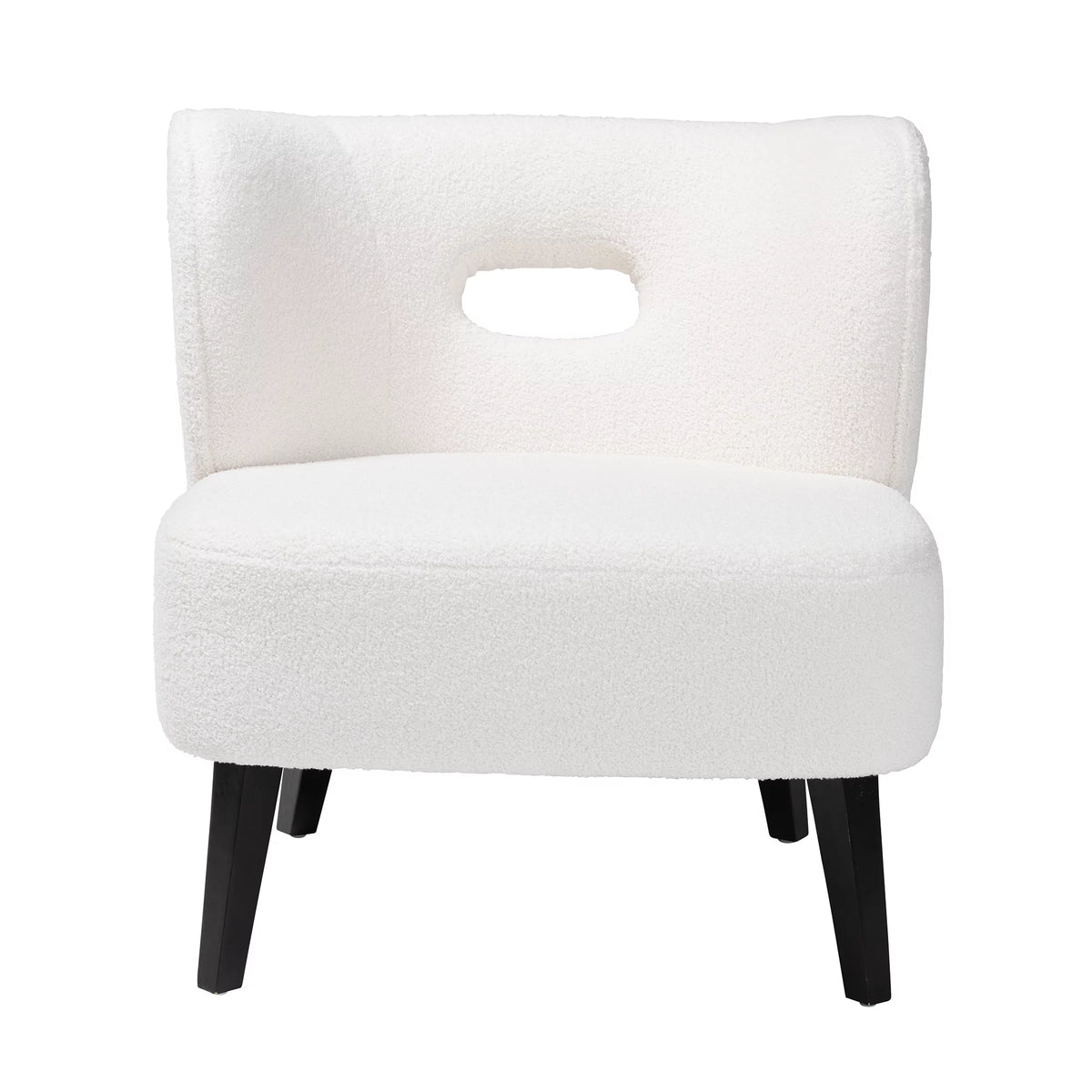 Ivory Boucle Upholstered Accent Chair F17529