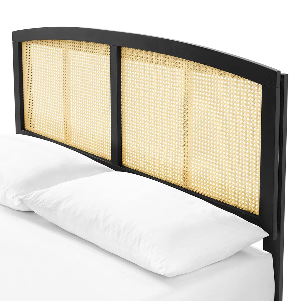 Black Wood Full Size Platform Bed Frame D523039