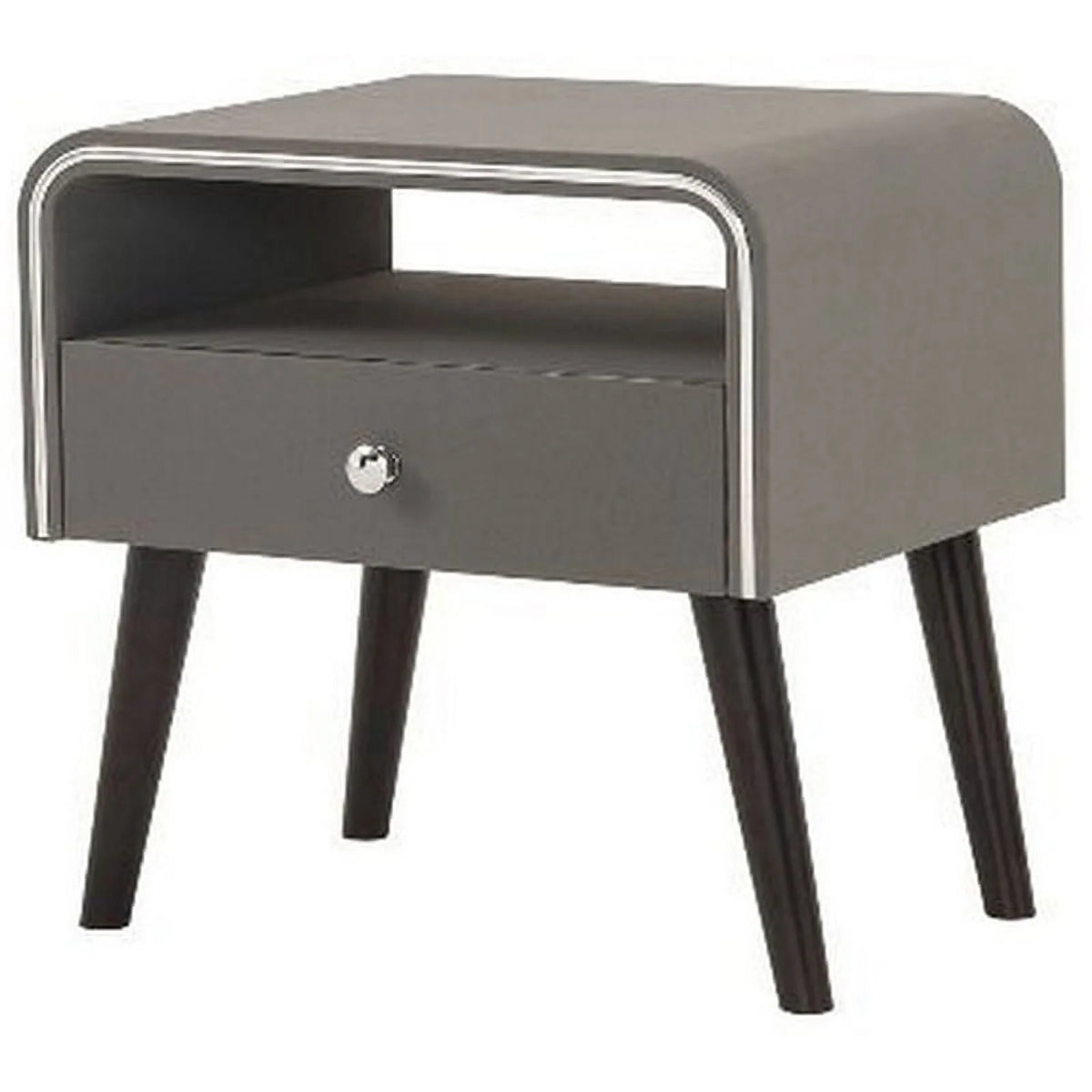16" 1-drawer Wood Curved Edge Nightstand K526923