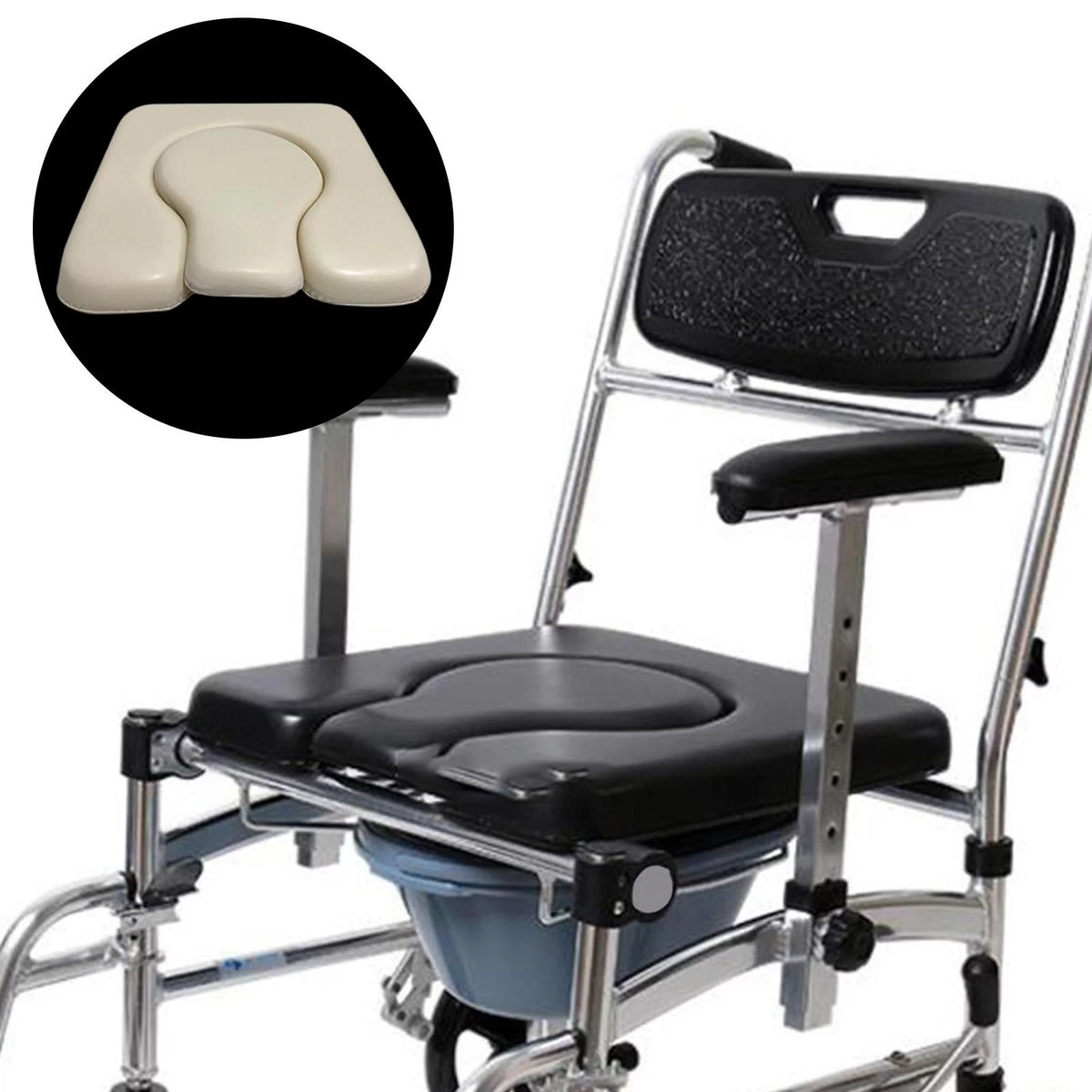 Commode Seat Cushion Detachable Portable F679
