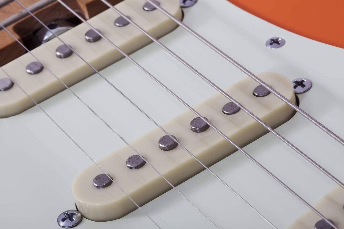 Atomic Orange Left-Handed Guitar V488547