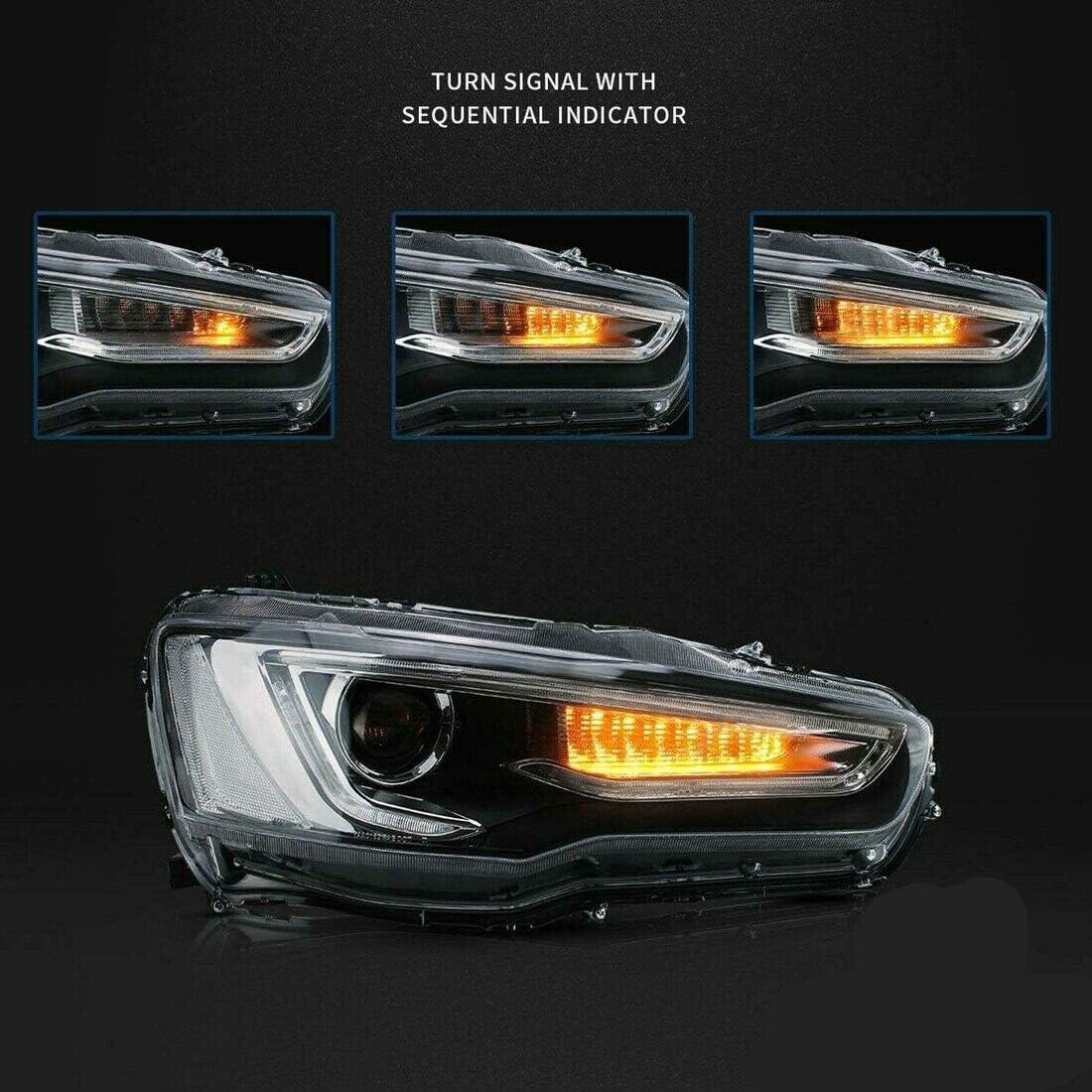 Devil Eye LED Headlights and Tail Lights for Mitsubishi Lancer EVO X 2008-2017 Z846
