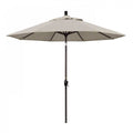 9' Patio Umbrella with Bronze Aluminum Pole and Ribs Push Button Tilt Crank Lift O281