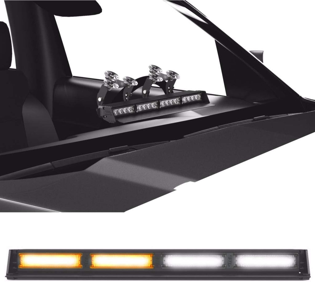Blue/Blue 4 Head LED Strobe Light Bar with Cigarette Lighter Plug T704