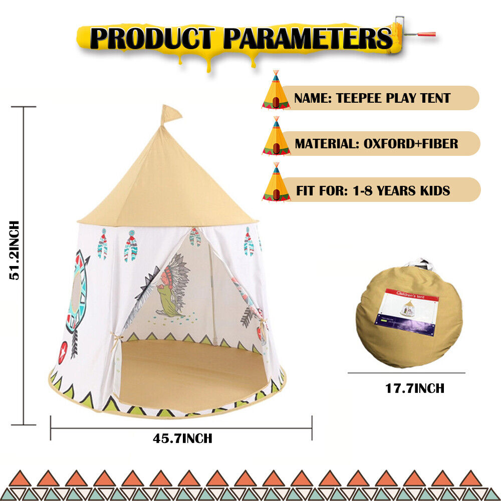 Indian Teepee Kids Playhouse with Carrying Bag O244