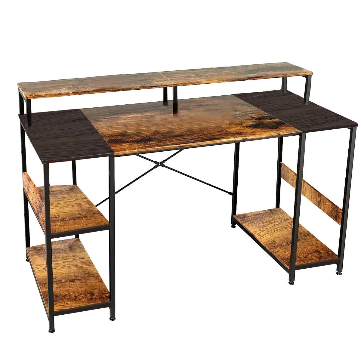Computer Desk with Monitor Stand & Shelves Z547