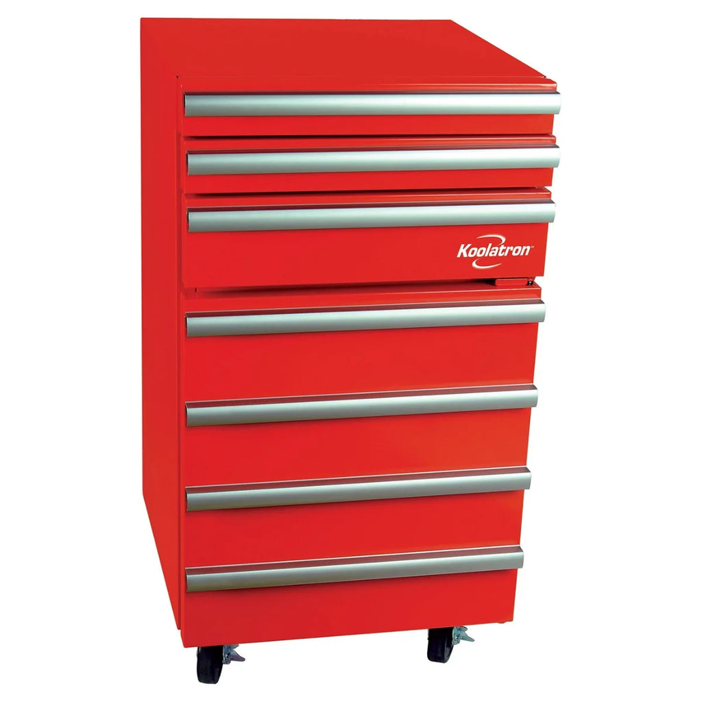 Red Compact Fridge with Built-in Tool Storage E454206