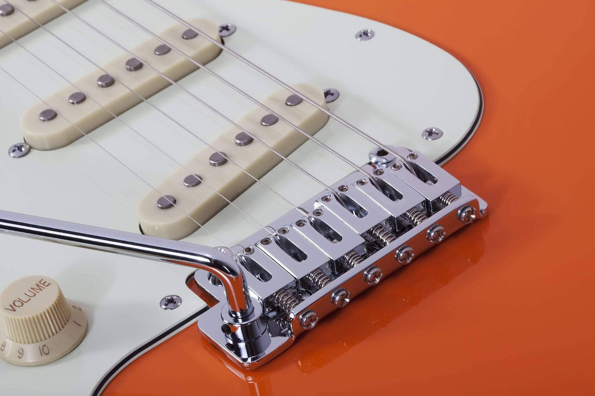 Atomic Orange Left-Handed Guitar V488547