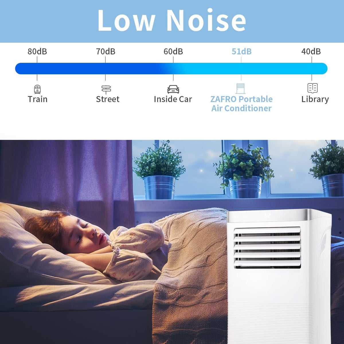 White Portable Air Conditioner with Remote Control P197206