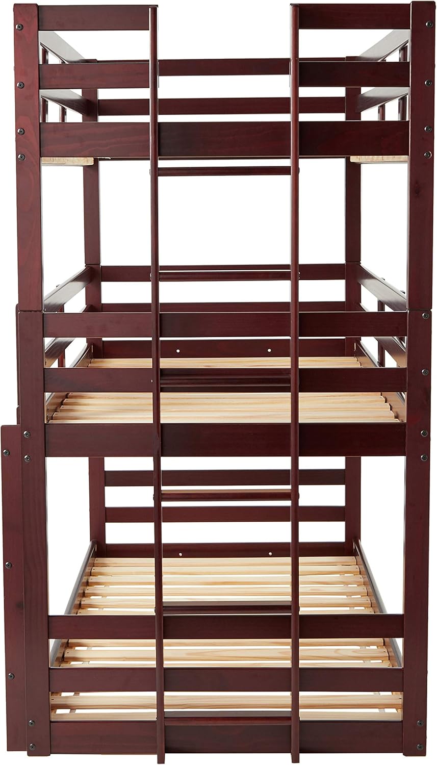 Dark Cappuccino Kids Triple Bunk Bed G60247