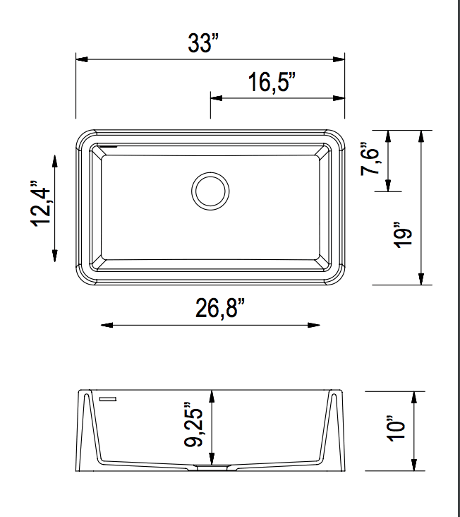 Black Metallic Apron Kitchen Sink Z307630