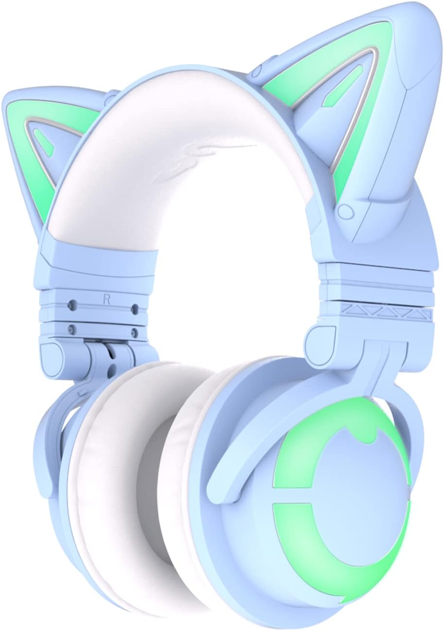 RGB Wireless 5.0 Foldable Gaming Headset with Built-in Mic Y245