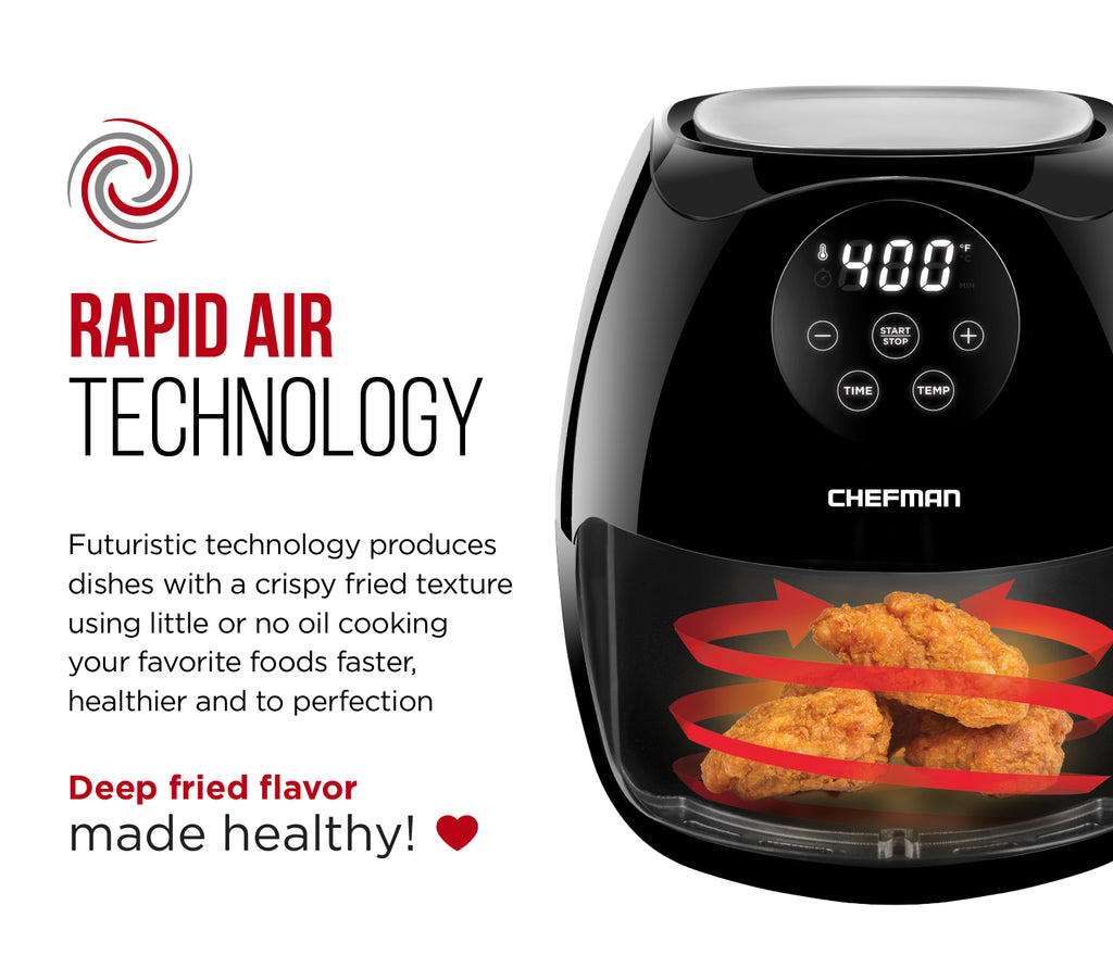 Black Digital Air Fryer 3.5qt I8177