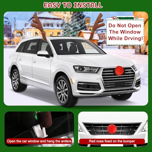 Car Reindeer Antler and Nose Kit Decoration Set B873467