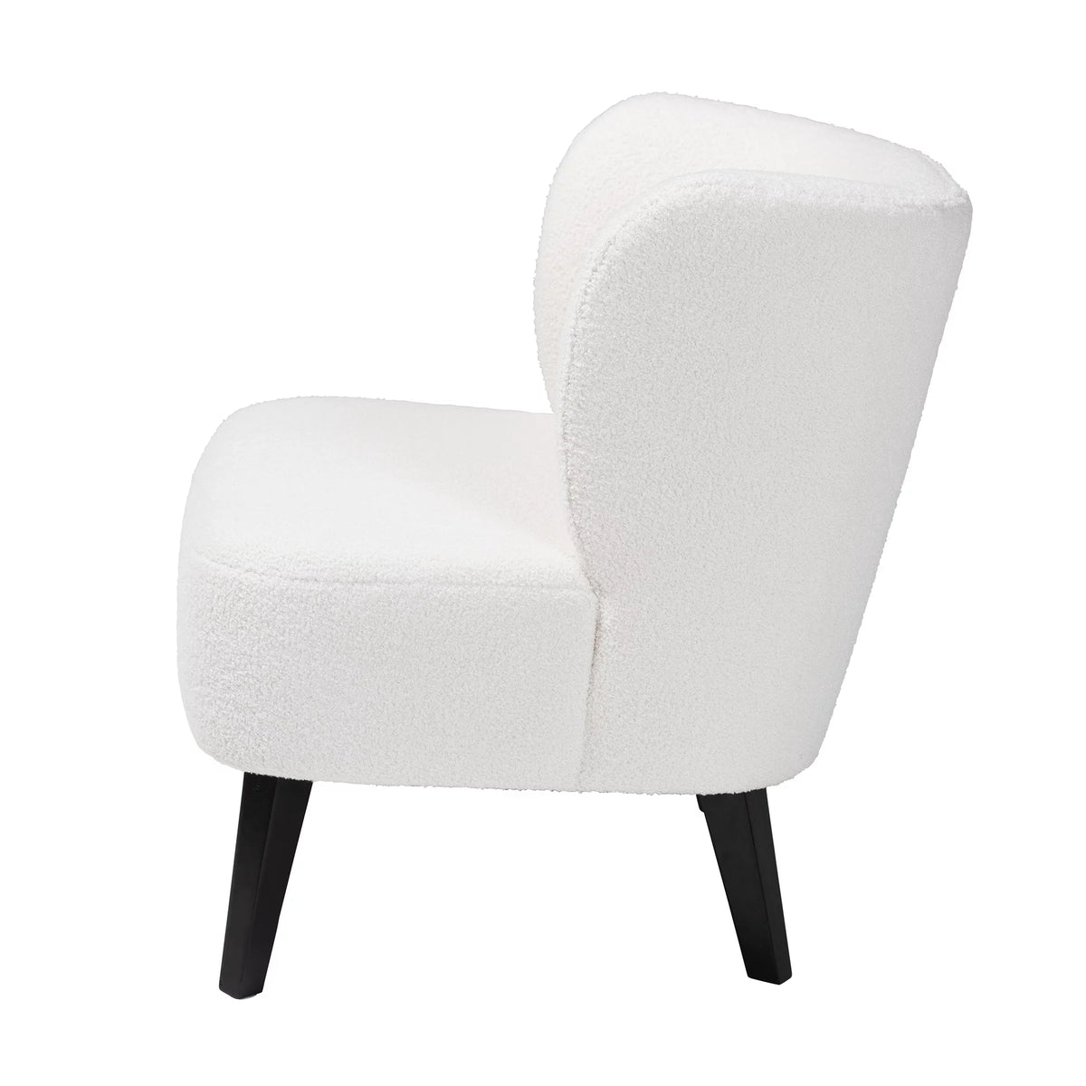 Ivory Boucle Upholstered Accent Chair F17529