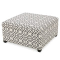 Grey Fabric Storage Ottoman V5509