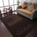 Hand Knotted Wool Area Rug Brown 3'x5' Q3097