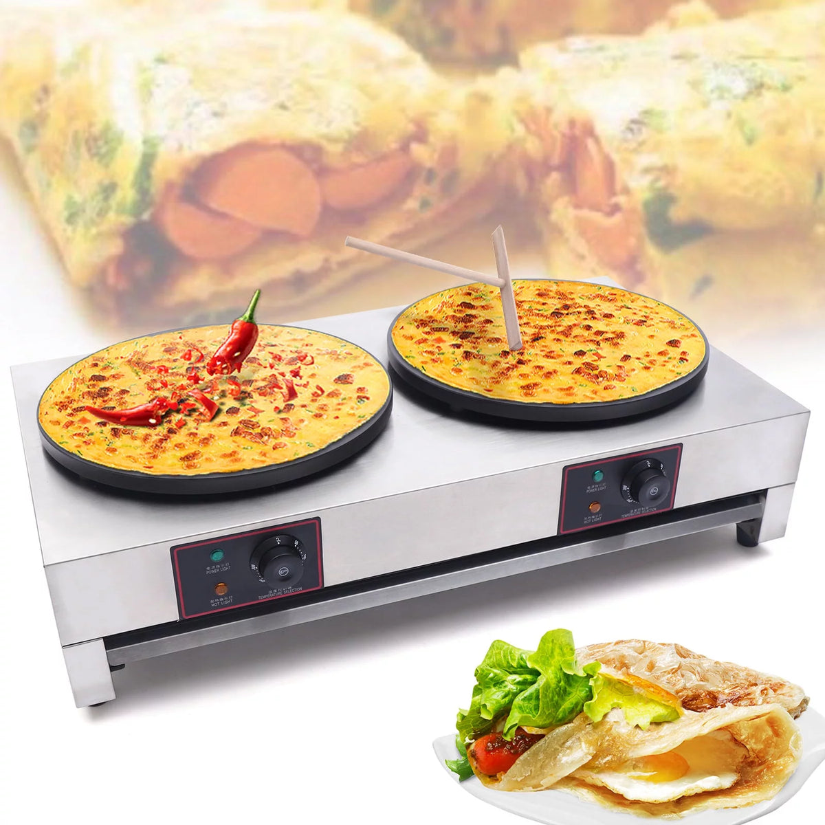 16'' Electric Double Burner Crepe Maker H30276