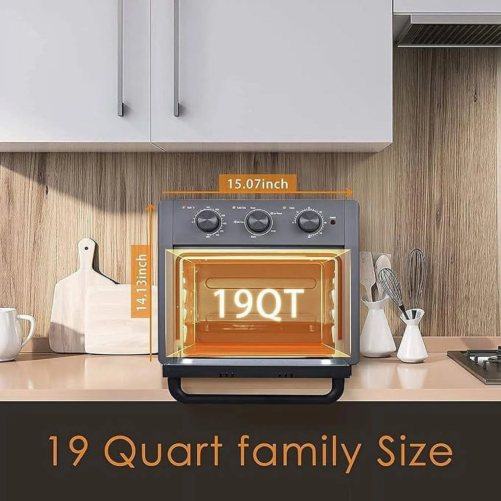 Air Fryer Toaster Oven 5 in 1 19 Quart Gray T890218