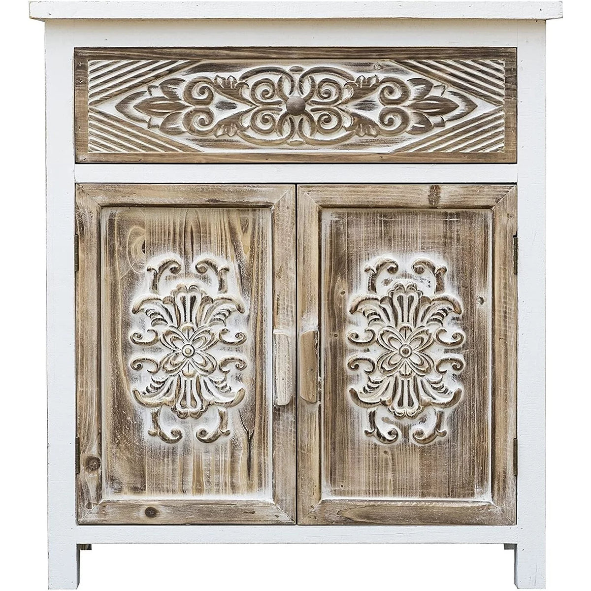 Wood Cabinet with 1 Drawer and 2 Doors V143