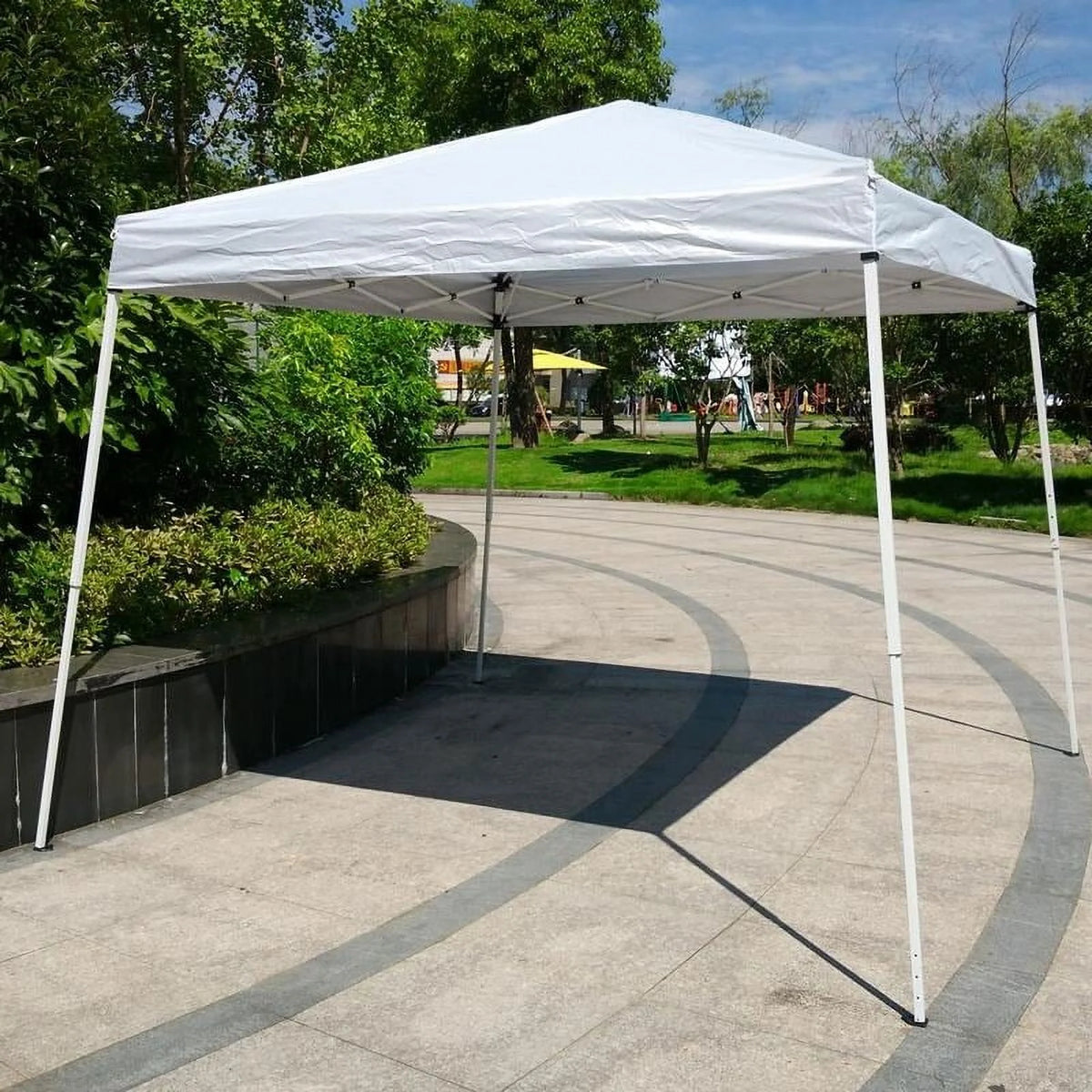 Camping Beach Gazebo Party Folding Sunshade Pop up Canopy Tent 8x8 Ft Top 6x6 Ft Blue D144792