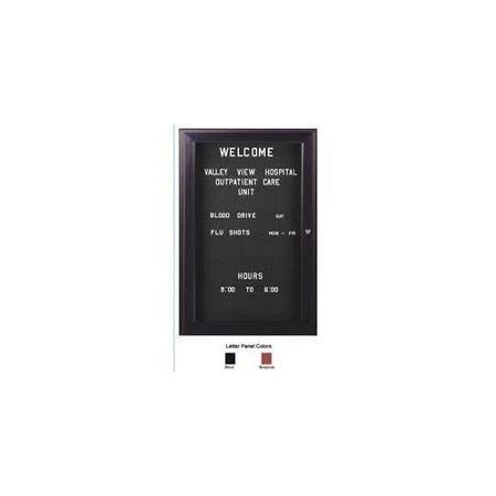 36 in. x 36 in. 1-Door Bronze Aluminum Frame Enclosed Letterboard Q87007