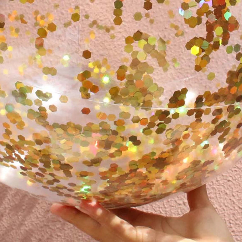 Transparent Glitter Ball Beach Balls B535789