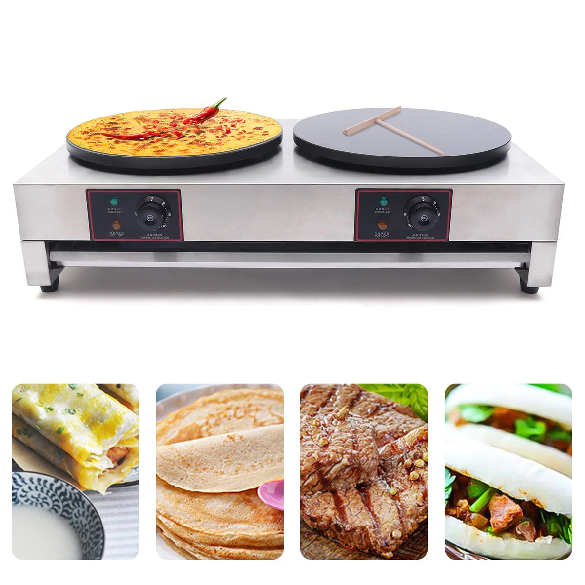 16'' Electric Double Burner Crepe Maker H30276