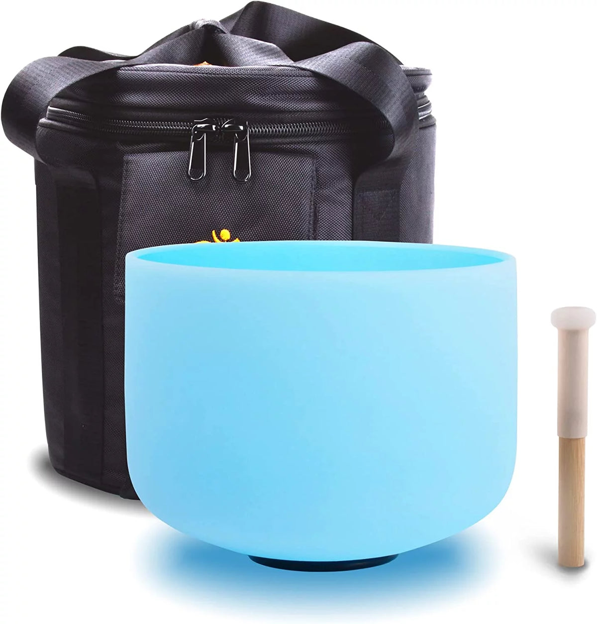 10 inch Frosted Quartz Crystal Singing Bowl with Carrying Bag and Mallet Set M47355