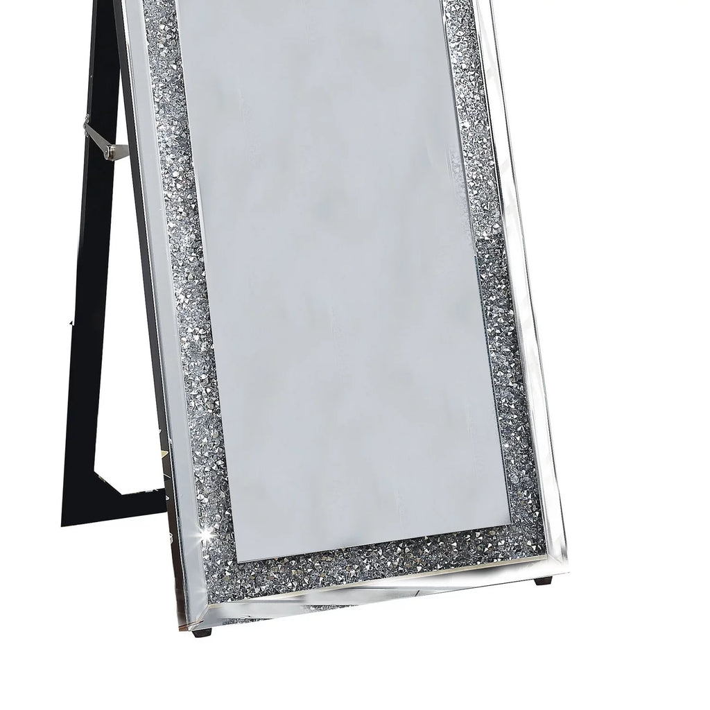 Clear Wooden Framed Floor Mirror W191541
