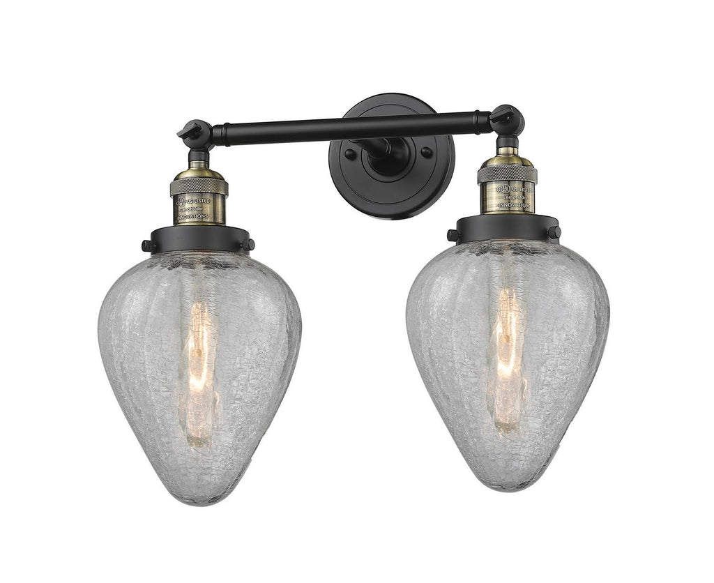 2 Light Antique Brass Bath Vanity Light X3138