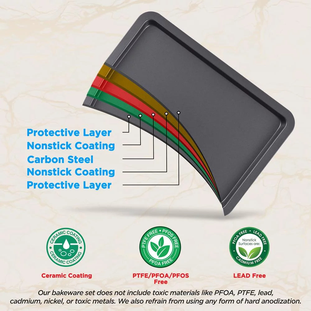 3-Pc Non-Stick Baking Trays P15120