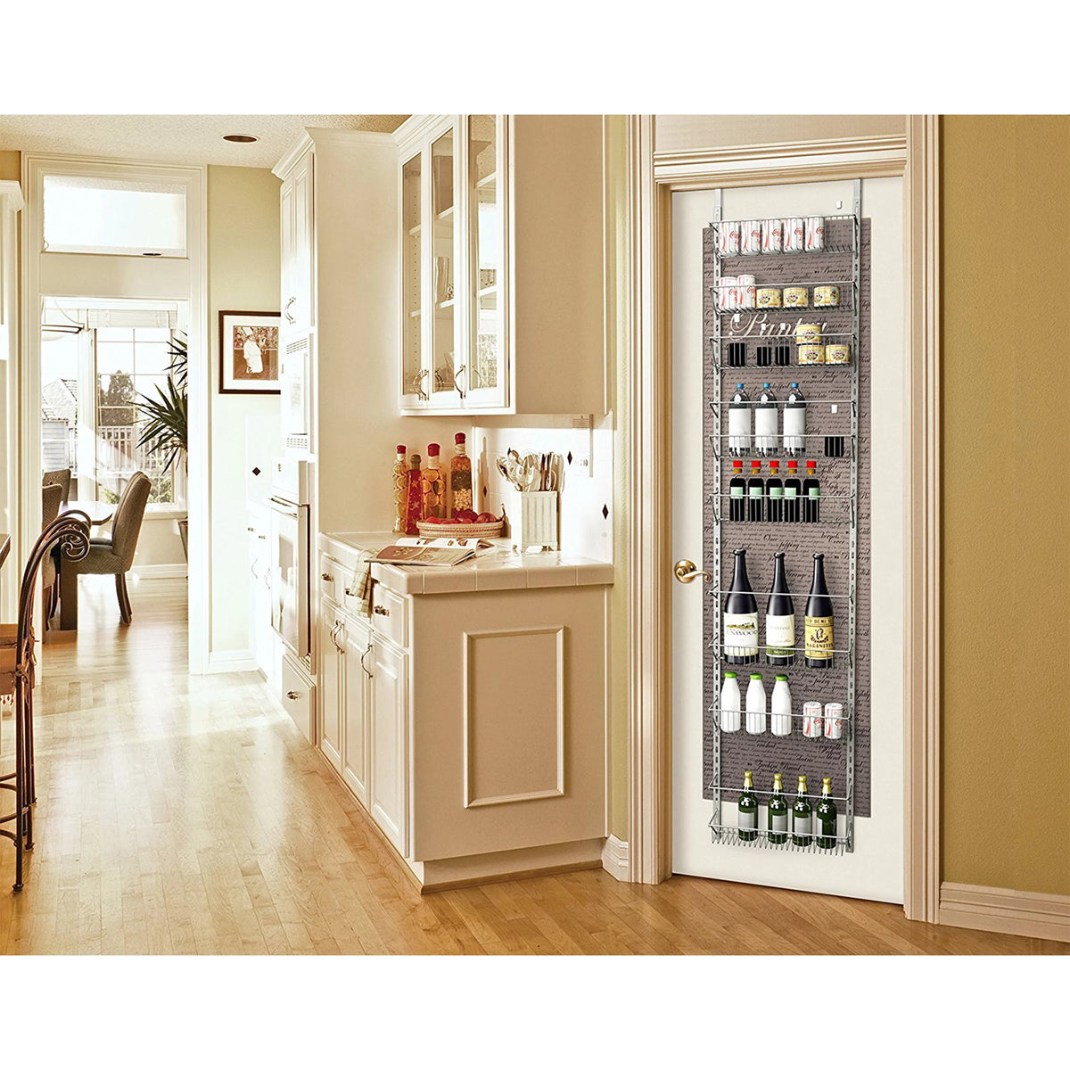 Over-the-Door White Metal Kitchen Spice Shelves T501652