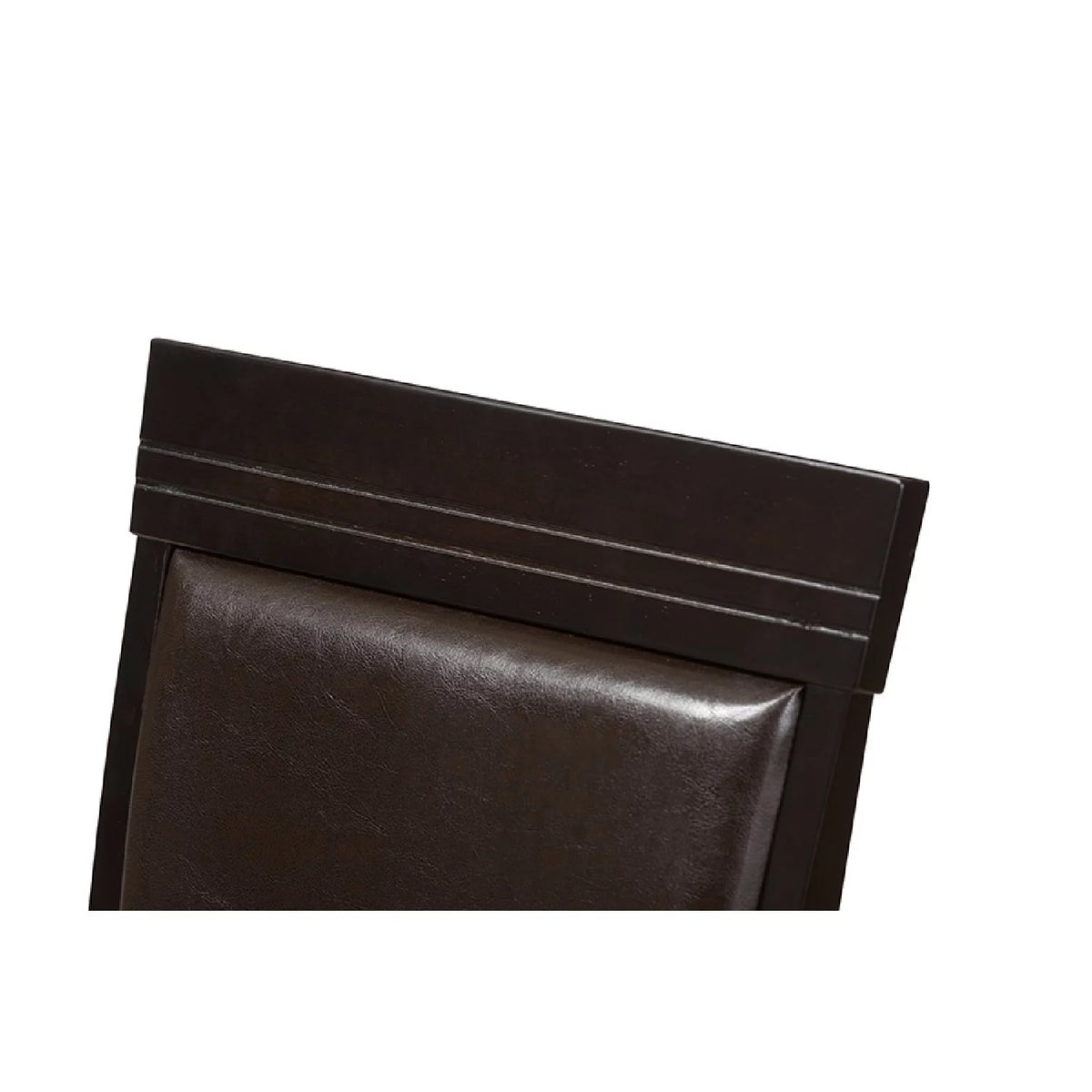 Dark Brown Faux Leather Dining Chair Set of 2 A68572