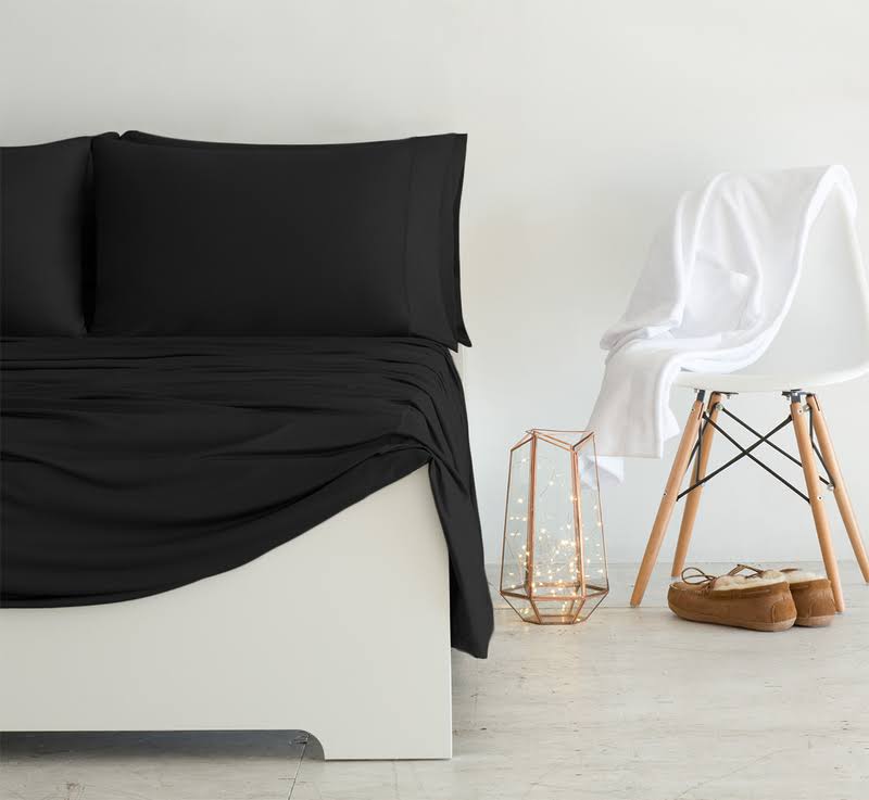 Black Twin Sheet Set W6032