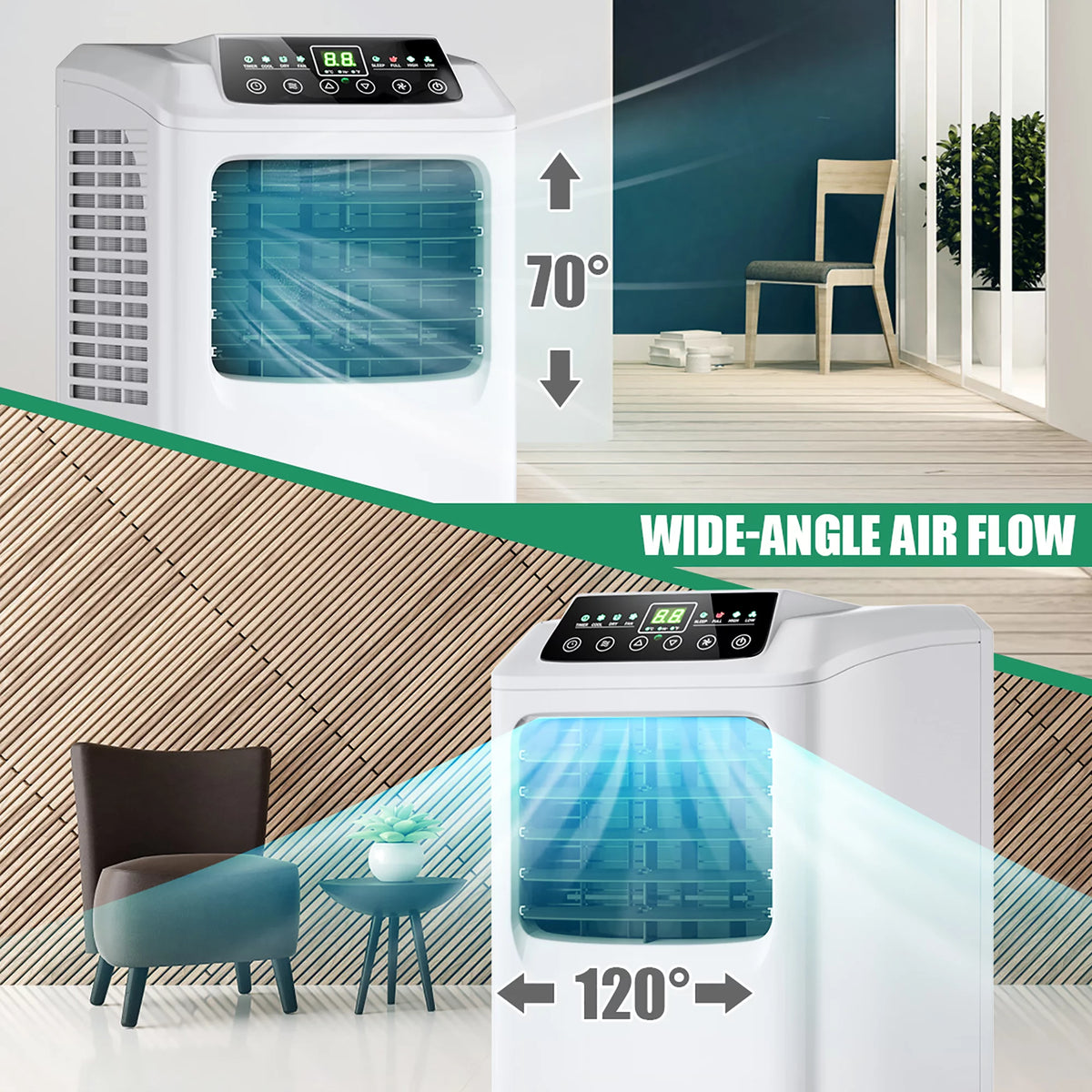 5500 BTU Portable Air Conditioner & Dehumidifier with Window Kit L887