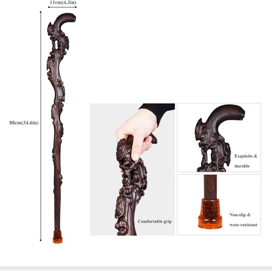 Wood Cane with Curved Handle L68625