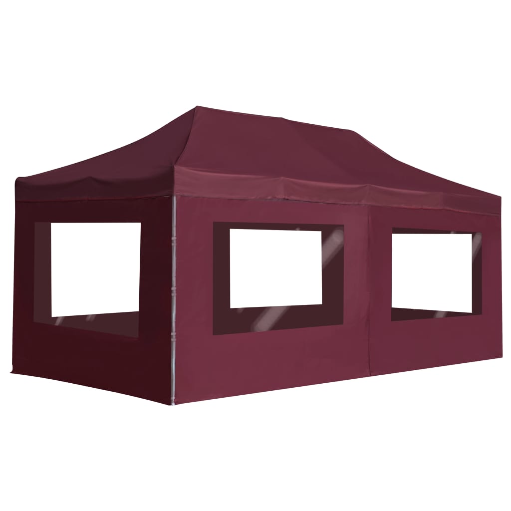 Wine Red Aluminum Folding Party Tent with Walls B901814
