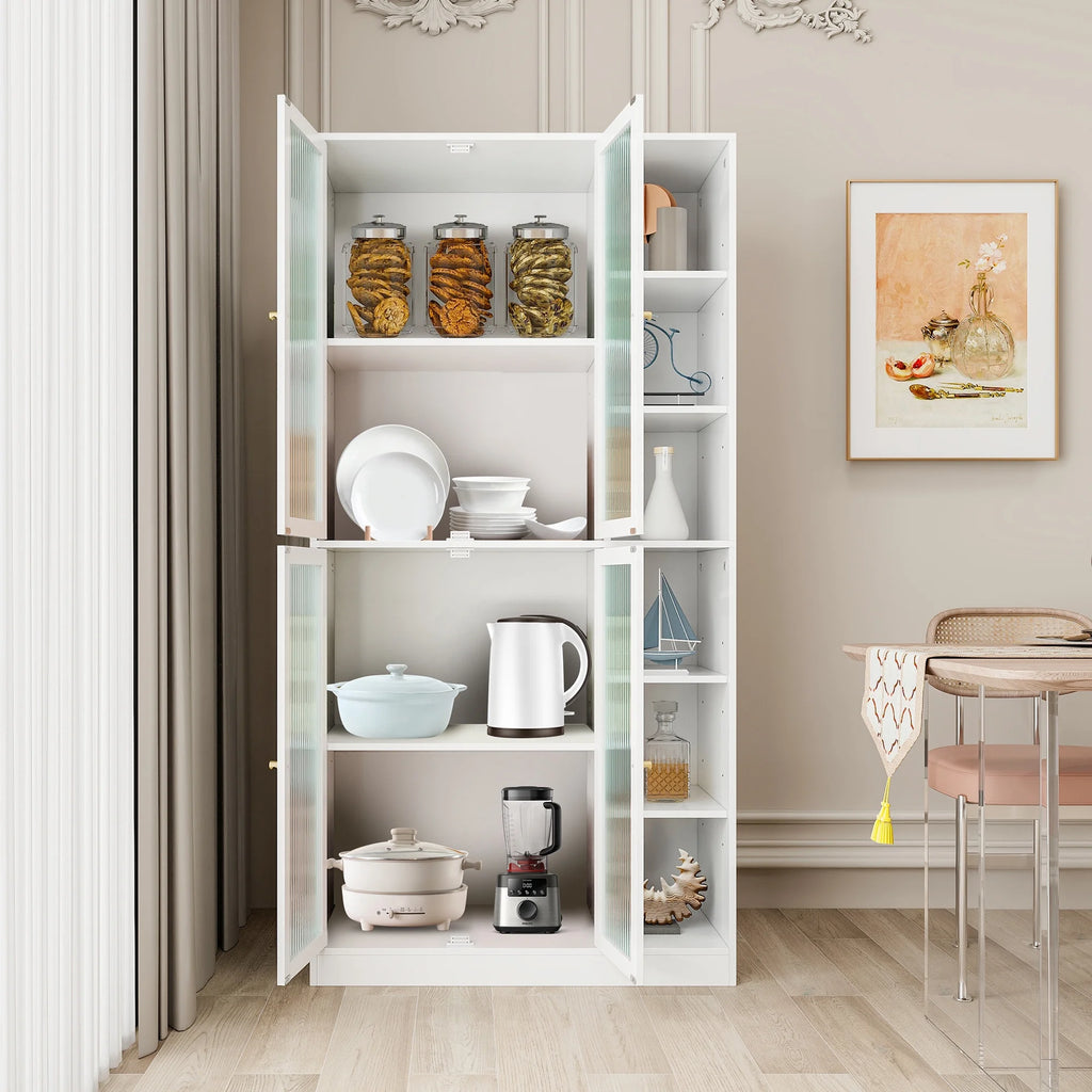 White Kitchen Storage Cabinet L3949