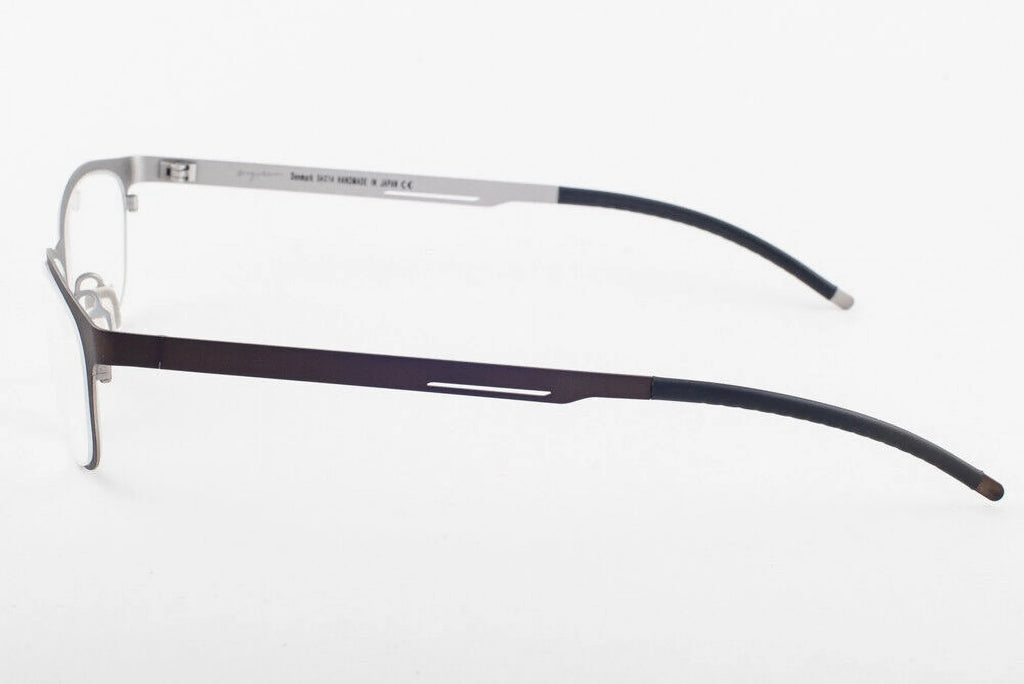 Matte Brown Matte Silver Titanium Eyeglasses 54mm A7273