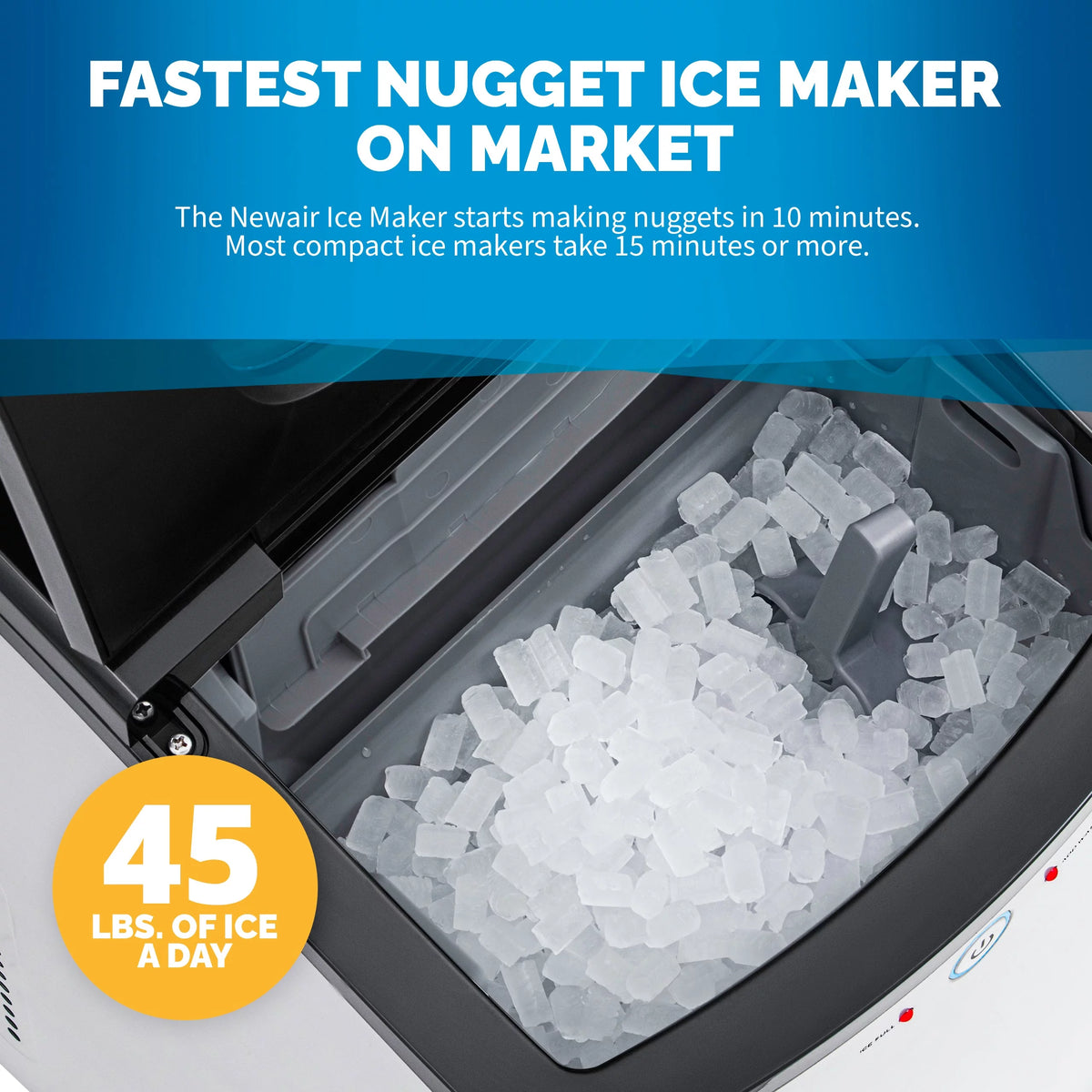 45lb. Nugget Countertop Ice Maker with Self-Cleaning Function F367526
