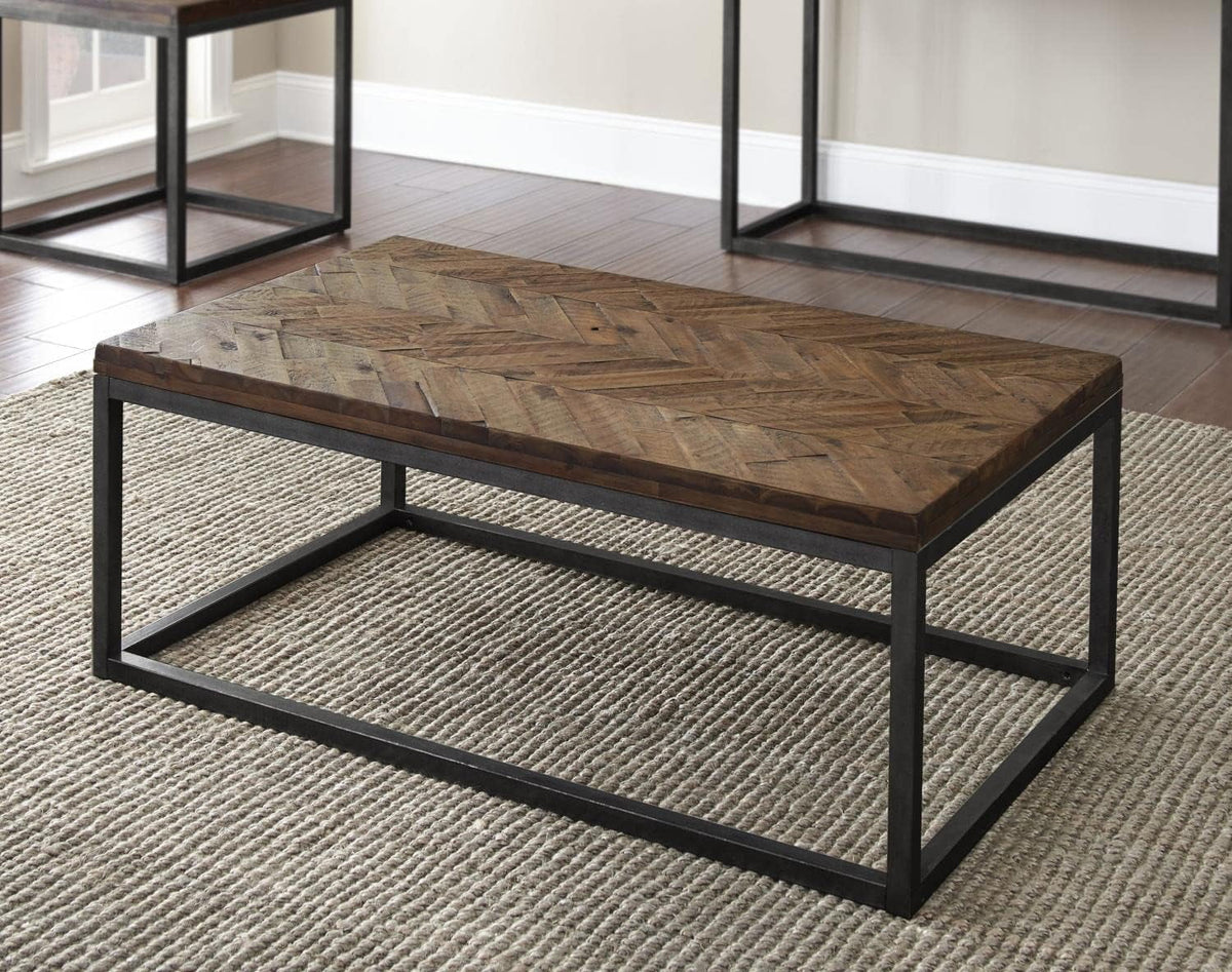 Distressed Brown Wood Coffee Table J62016
