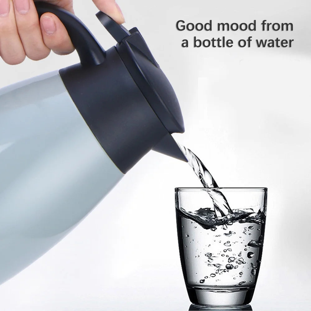 Silver Stainless Steel Vacuum Flask, 2L, Double Walled Insulation Bottle R34601