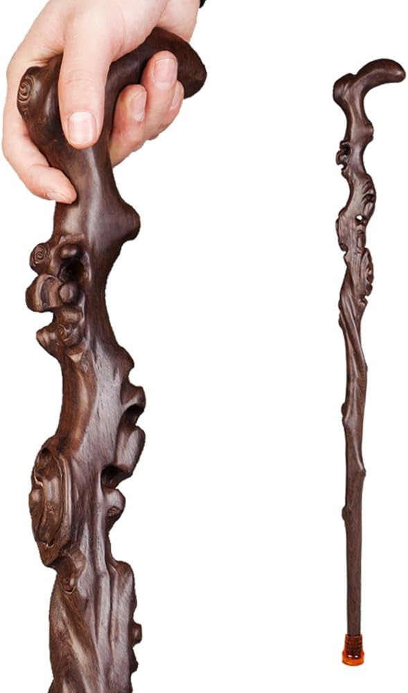 Wood Cane with Curved Handle L68625