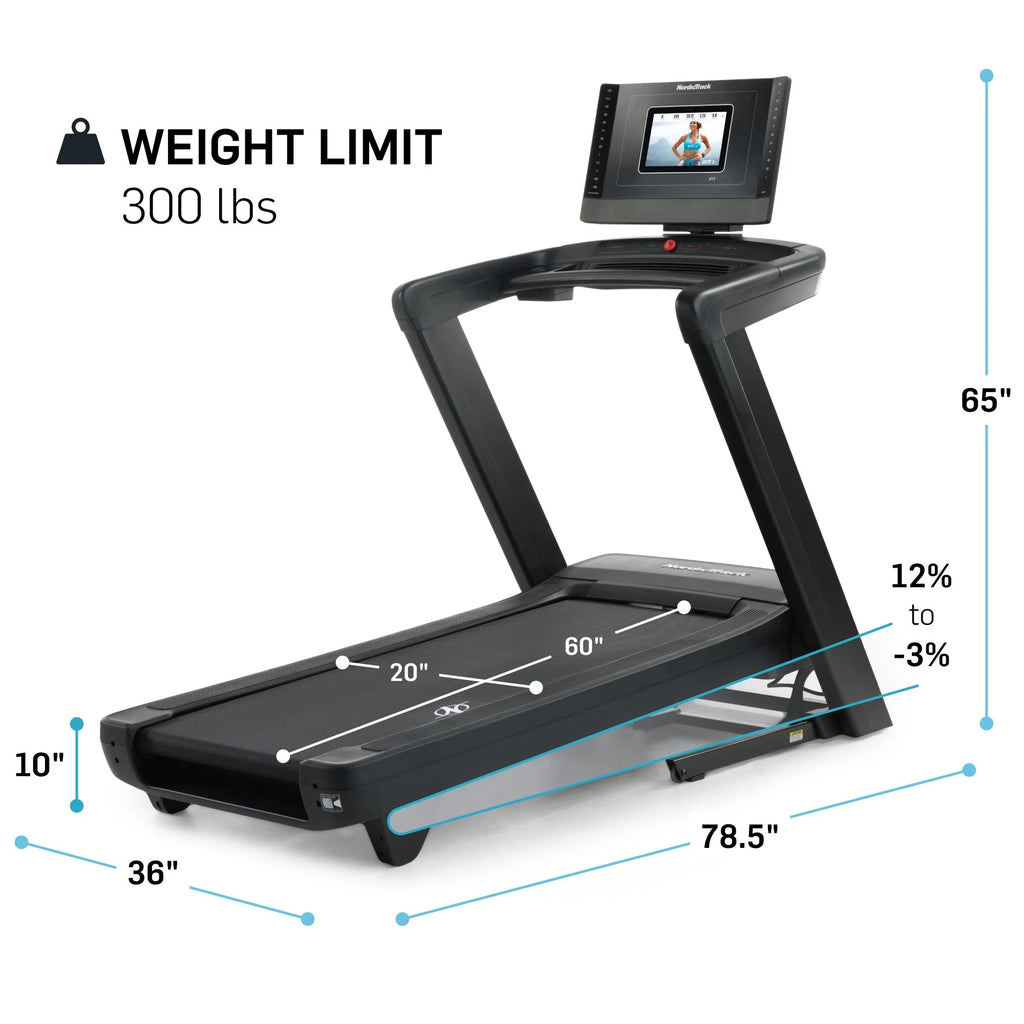 Incline Treadmill with 10” Pivoting Touchscreen T2000